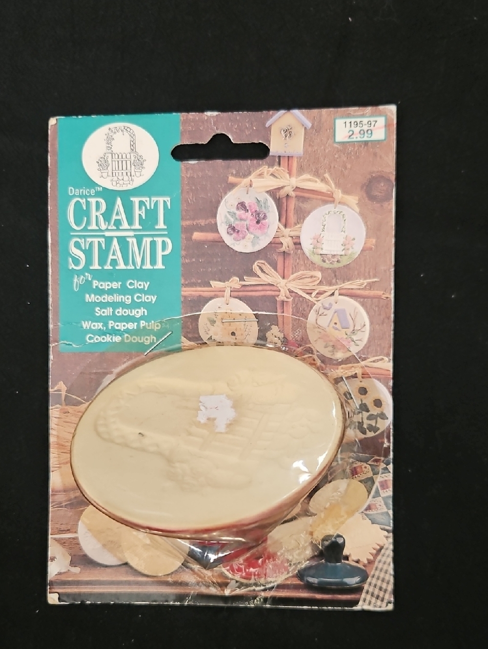 NOS Darice Birdhouse Garden Craft Stamp Clay Pottery Cookie Fondant Tool